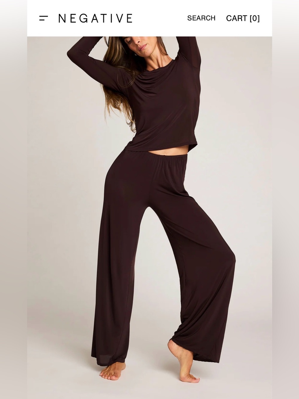 Negative Underwear Track Pants in Espresso.